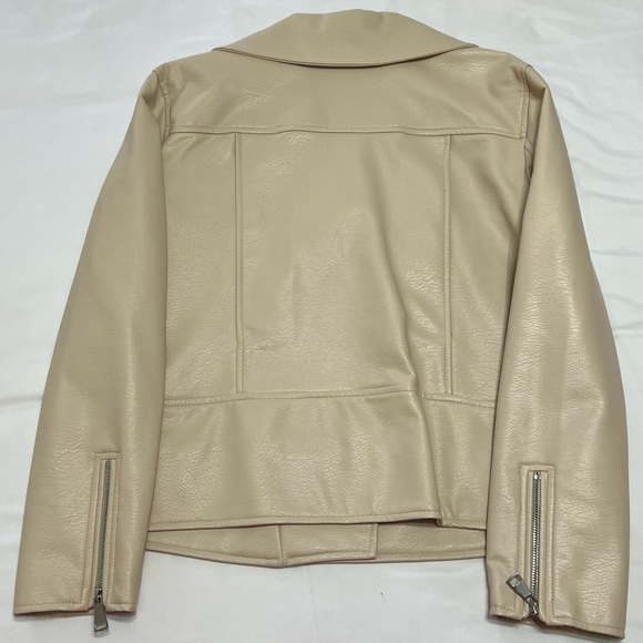 Elizabeth and James Cream Leather Jacket - Picture 5 of 5